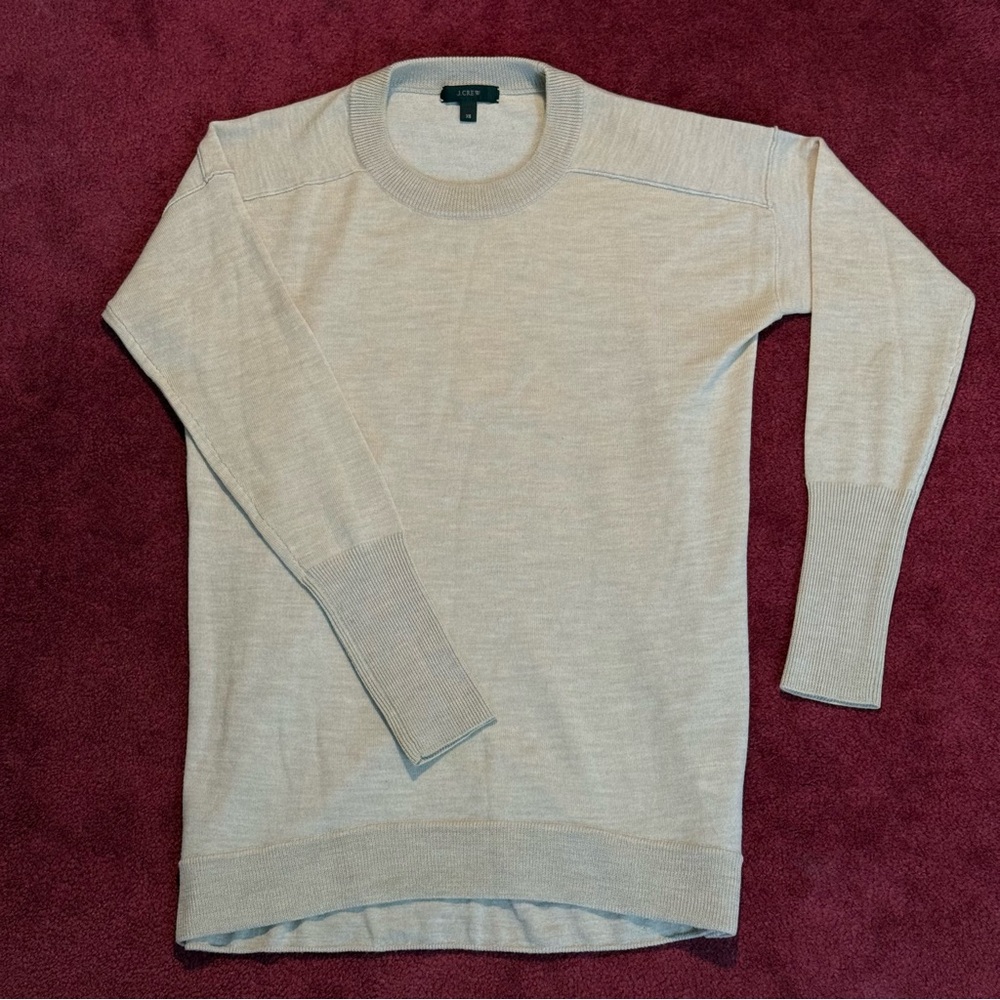 J. Crew Women’s Wool Light Beige Crewneck Sweater